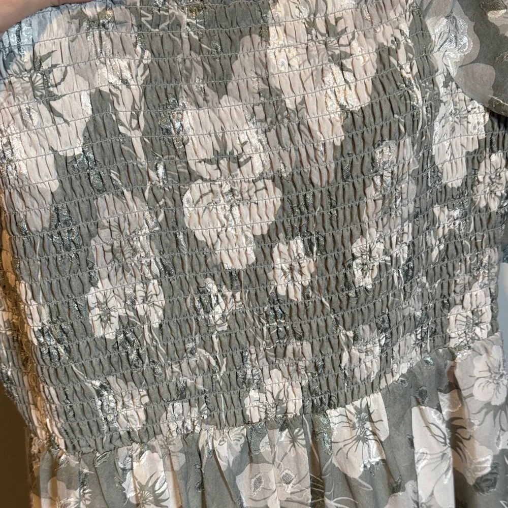 Baltic Born Floral Midi Dress in Gray green and White - Picture 7 of 7